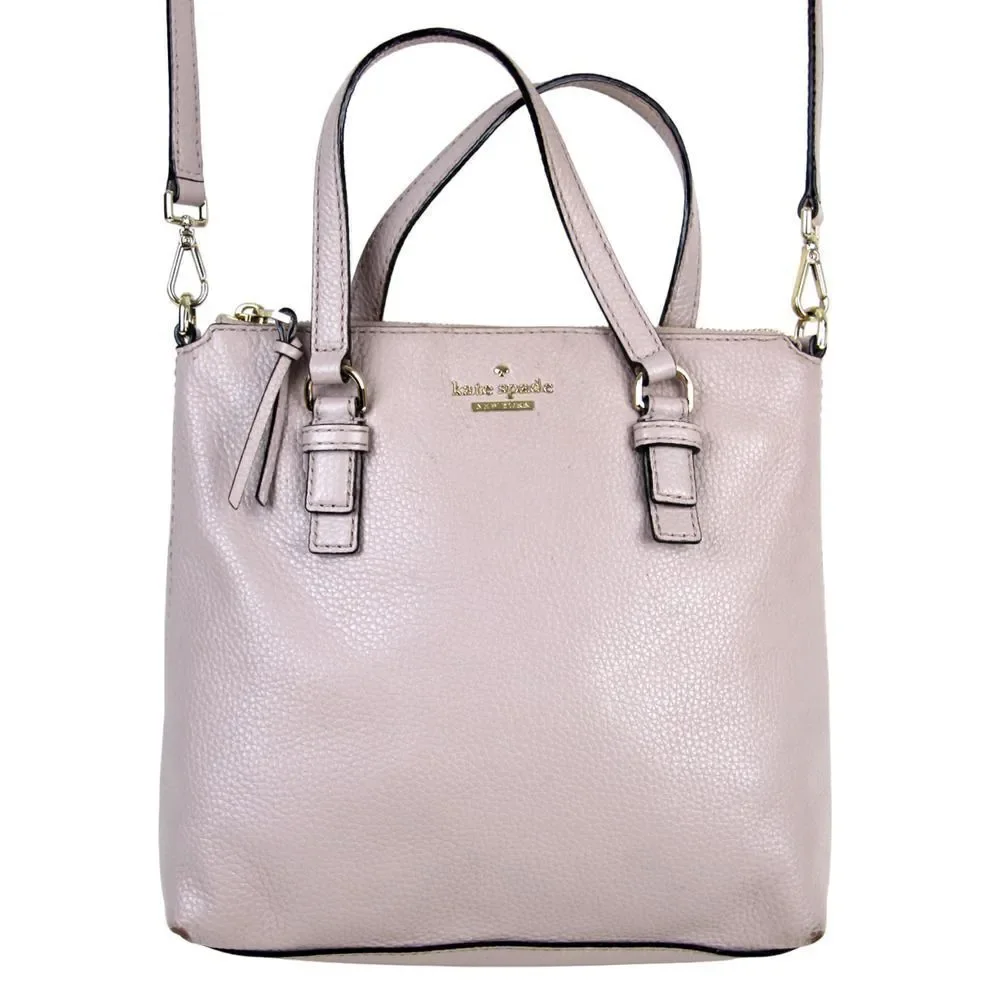 KATE SPADE NY PINKY GRAY GENUINE LEATHER SHOULDER BAG CROSSBODY HANDBAG PURSE
